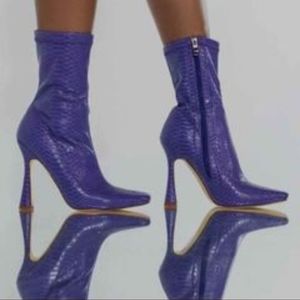 AZALEA WANG STILETTO BOOTIE IN Purple size 8.5